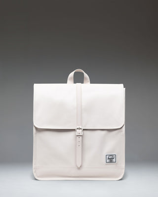 Herschel Supply Co. City Backpack in Moonbeam Tonal, showing the front view with a single strap closure and a clean, minimalist design.