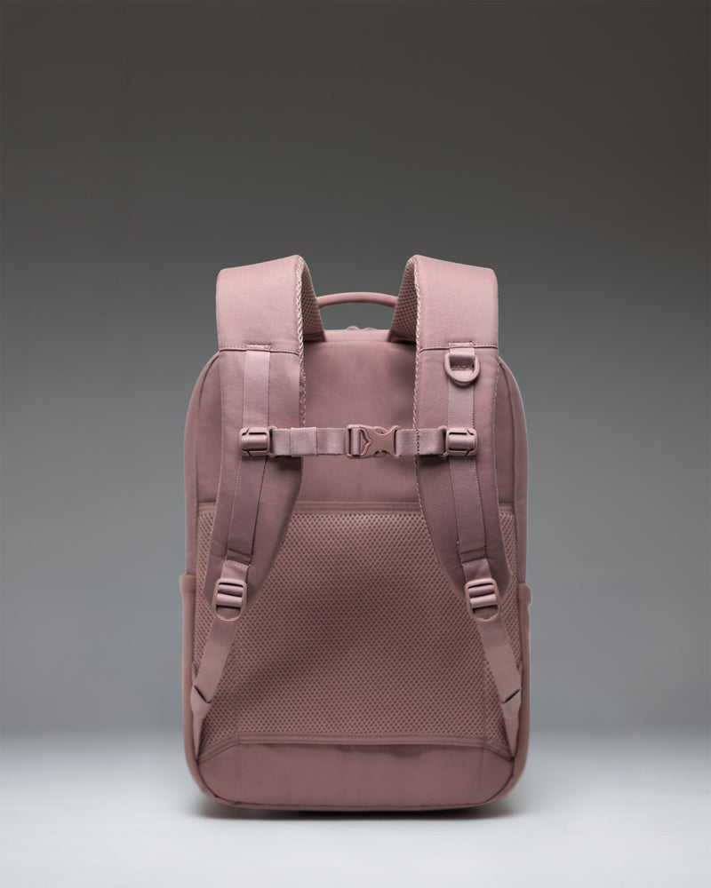 Herschel Supply Co. Kaslo Daypack Tech in Ash Rose Tonal, showing a detailed view of the functional everyday backpack.