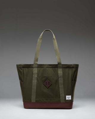 Herschel Heritage Tote bag in Ivy Green and Chicory Coffee.