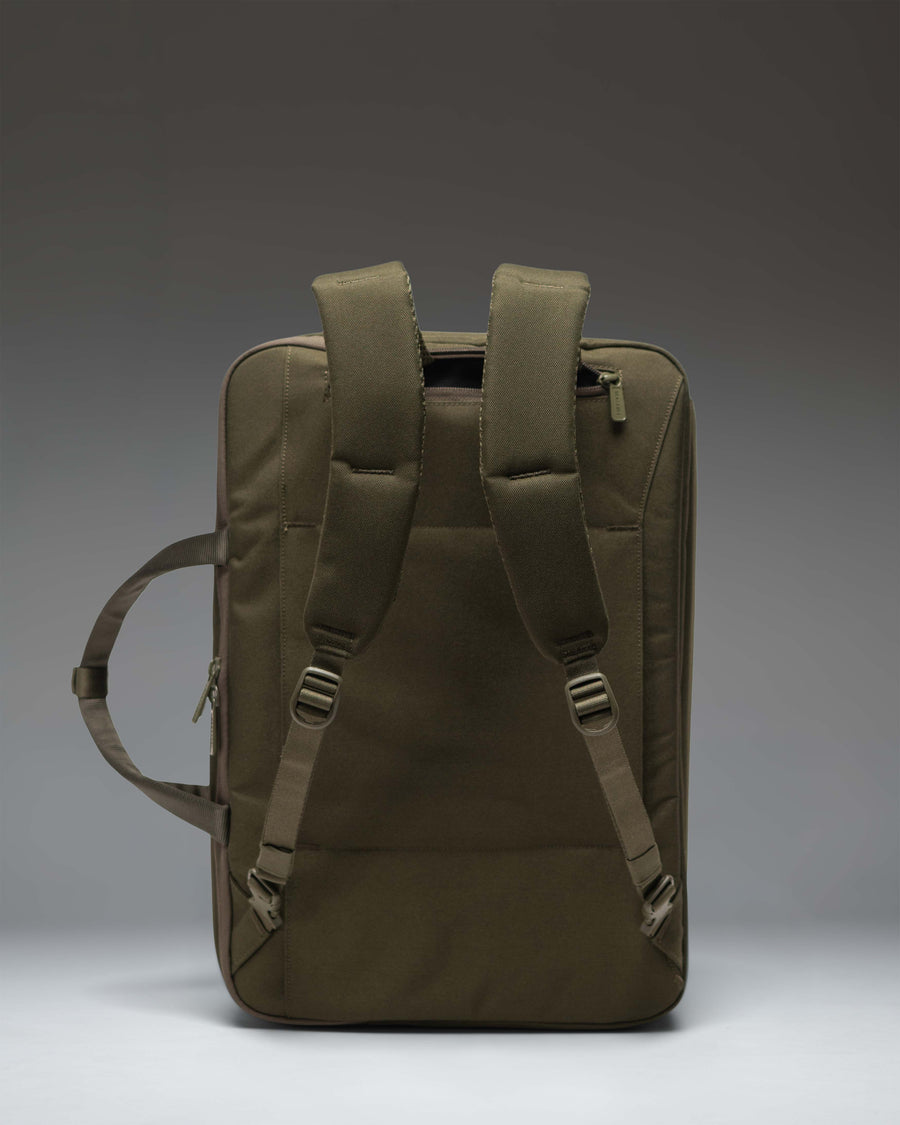 Herschel Supply Co. Bowen Convertible Travel Duffle Tech bag in Ivy Green Tonal, showcasing a versatile design for travel and daily commutes.