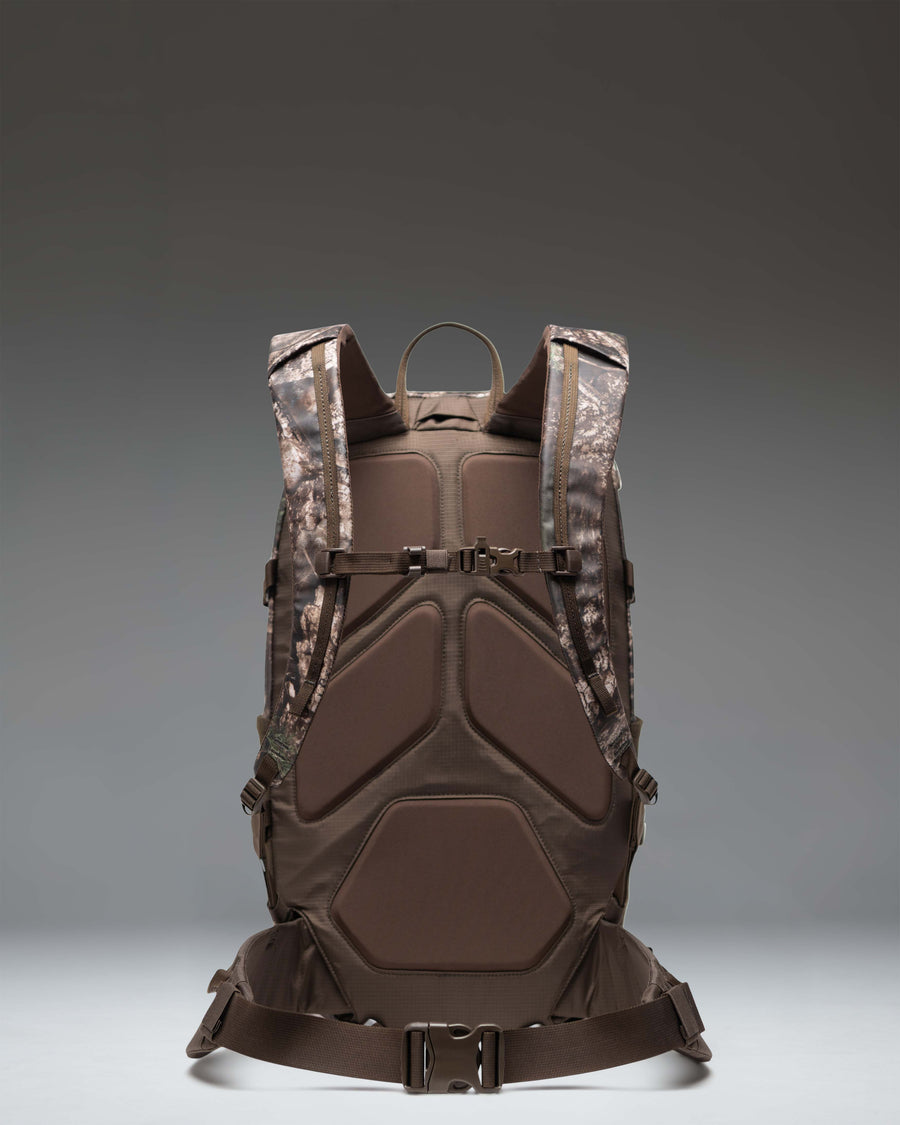 Herschel Supply Co. Realtree All Season Backpack 29 L in Realtree APX Camo, showing the front view with straps and pockets.