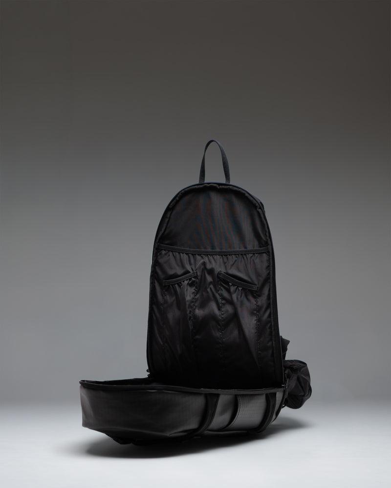 Herschel Supply Co. All Season Resort Backpack 14L in solid black, featuring front utility straps and a minimalist design for everyday use.