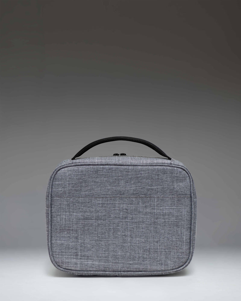 Herschel Supply Co. Pop Quiz Lunch Box in Raven Crosshatch grey.