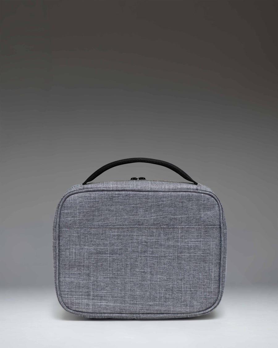 Herschel Supply Co. Pop Quiz Lunch Box in Raven Crosshatch grey.