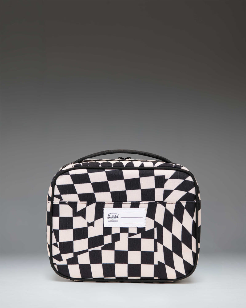 Herschel Supply Co. Pop Quiz Lunch Box Little Herschel in Warp Check pattern.