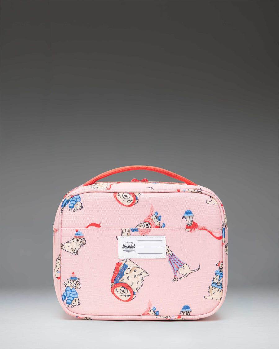 Herschel Supply Co. Pop Quiz Lunch Box Little Herschel in the Fashion Dogs pattern.