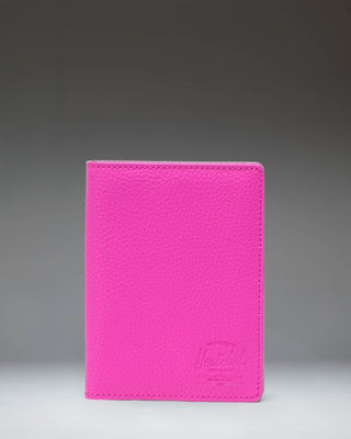 Herschel Supply Co. Raynor Passport Holder in vegan leather, Rose Violet pink.