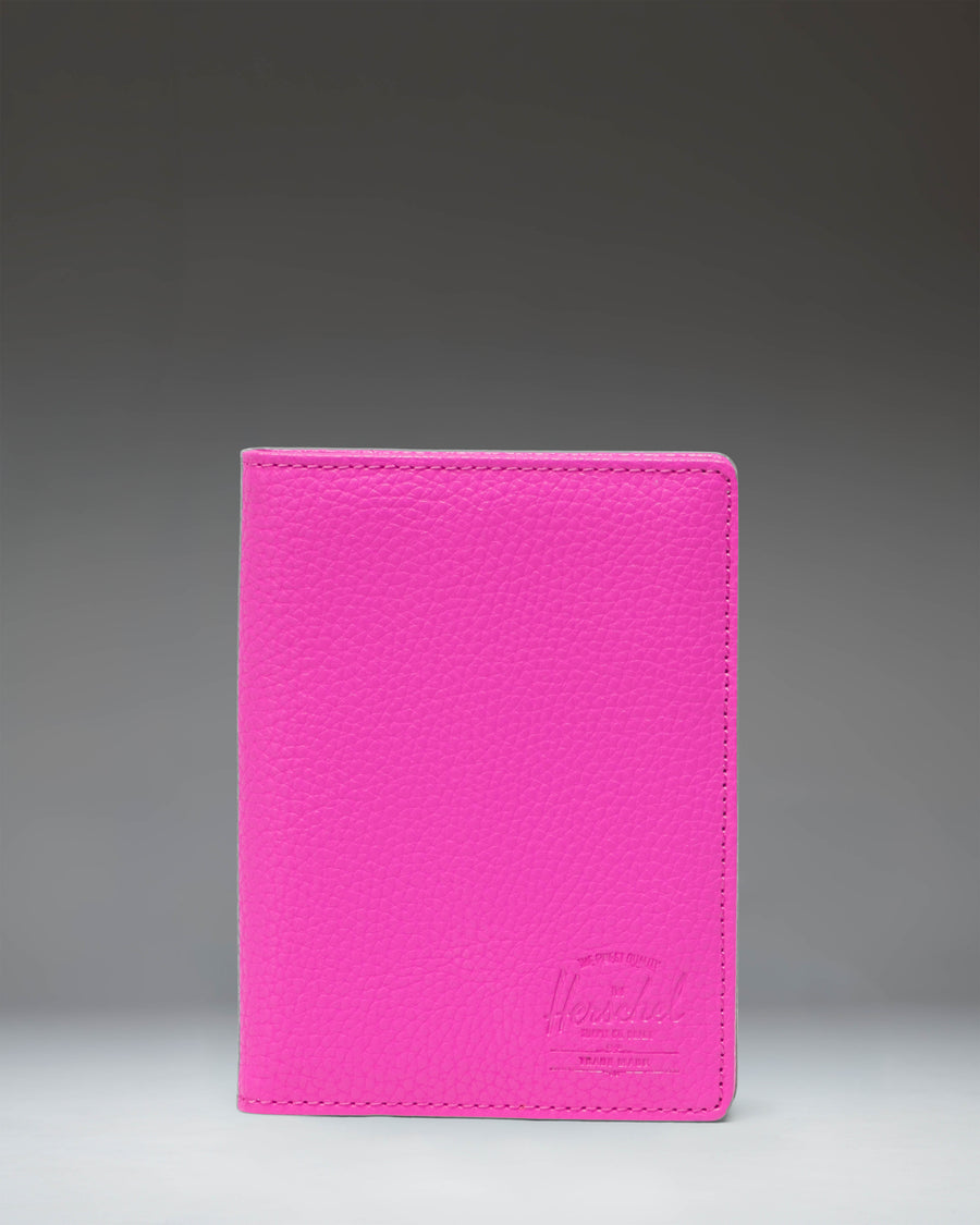 Herschel Supply Co. Raynor Passport Holder in vegan leather, Rose Violet pink.