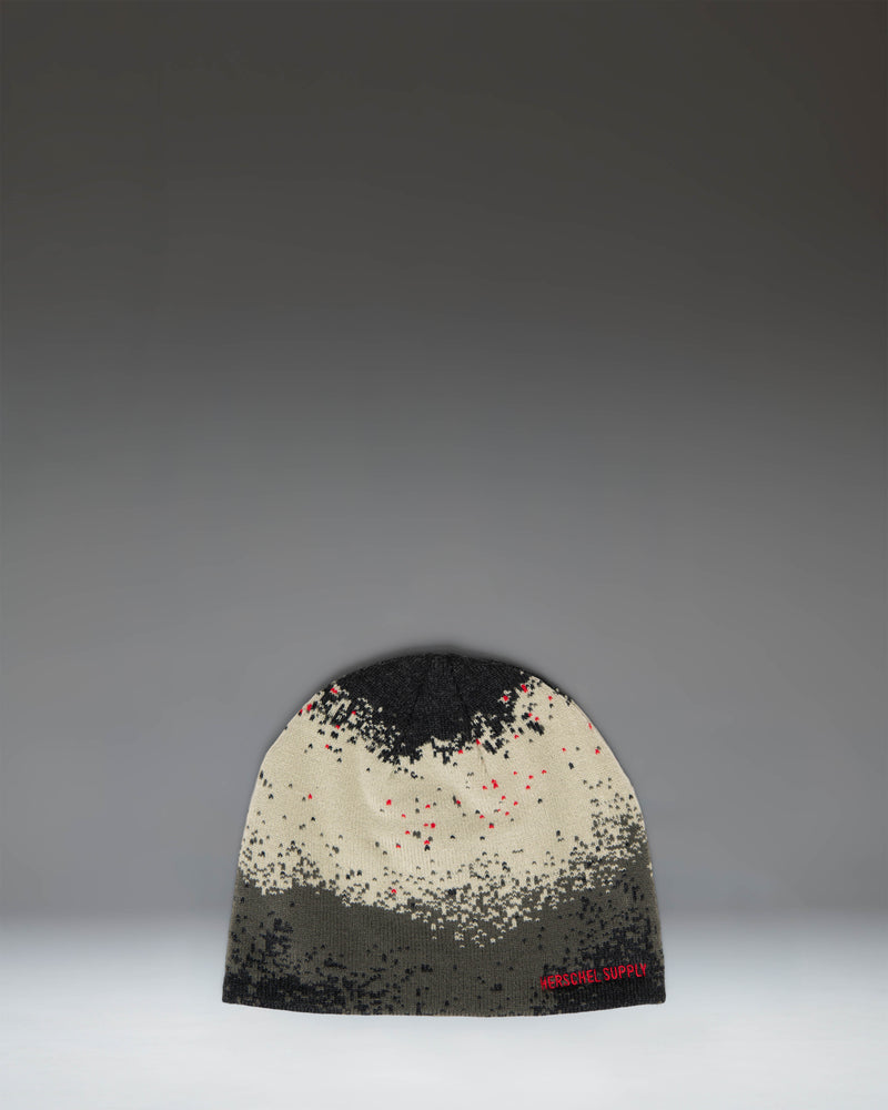 Herschel Supply Co. Skullcap Graphic beanie in Pixel Spray Moss Gray.