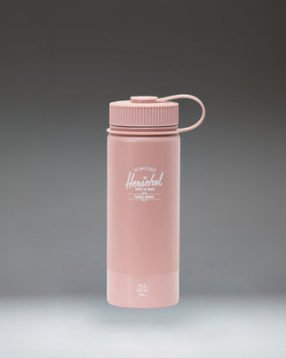 Herschel Supply Co. 18oz insulated water bottle in Ash Rose with a gloss finish.