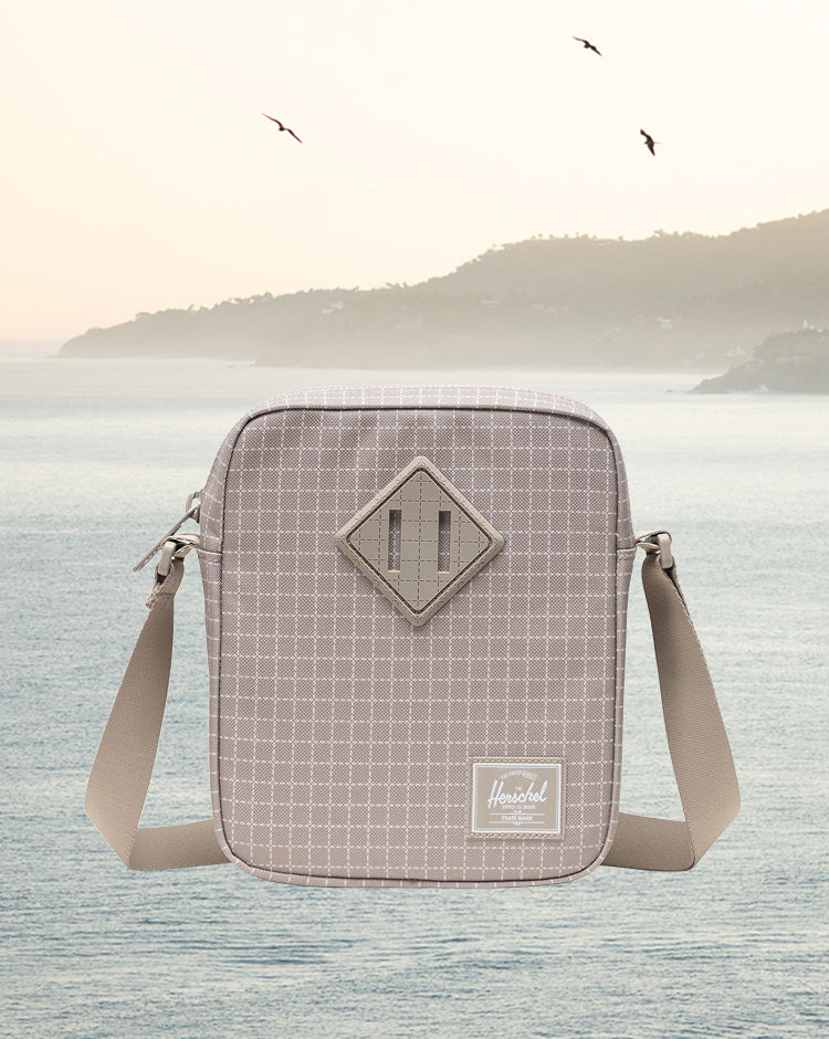 Herschel Heritage Crossbody bag in Grid - London Fog.