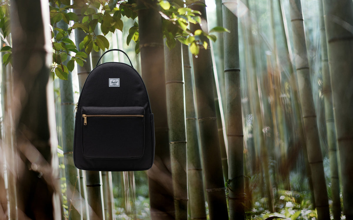 Herschel Supply Co. Nova Backpack in classic black, shown from the front as a hero image for desktop.