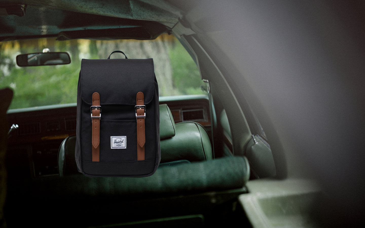 Herschel Retreat Mini Backpack in Black.