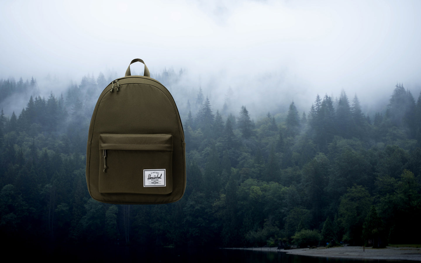 Herschel Supply Co. Classic Backpack in Ivy Green, showcasing its clean, timeless design for everyday use.