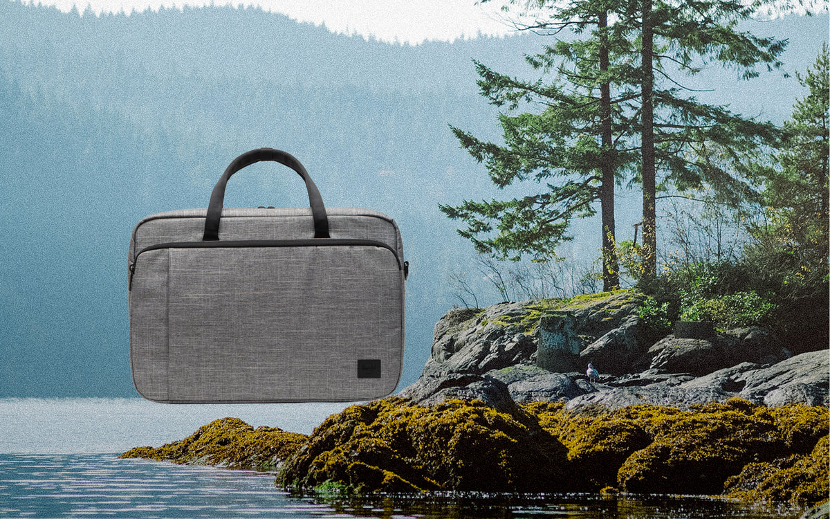 Herschel Supply Co. Bowen Convertible Travel Duffle Tech in Raven Crosshatch grey.