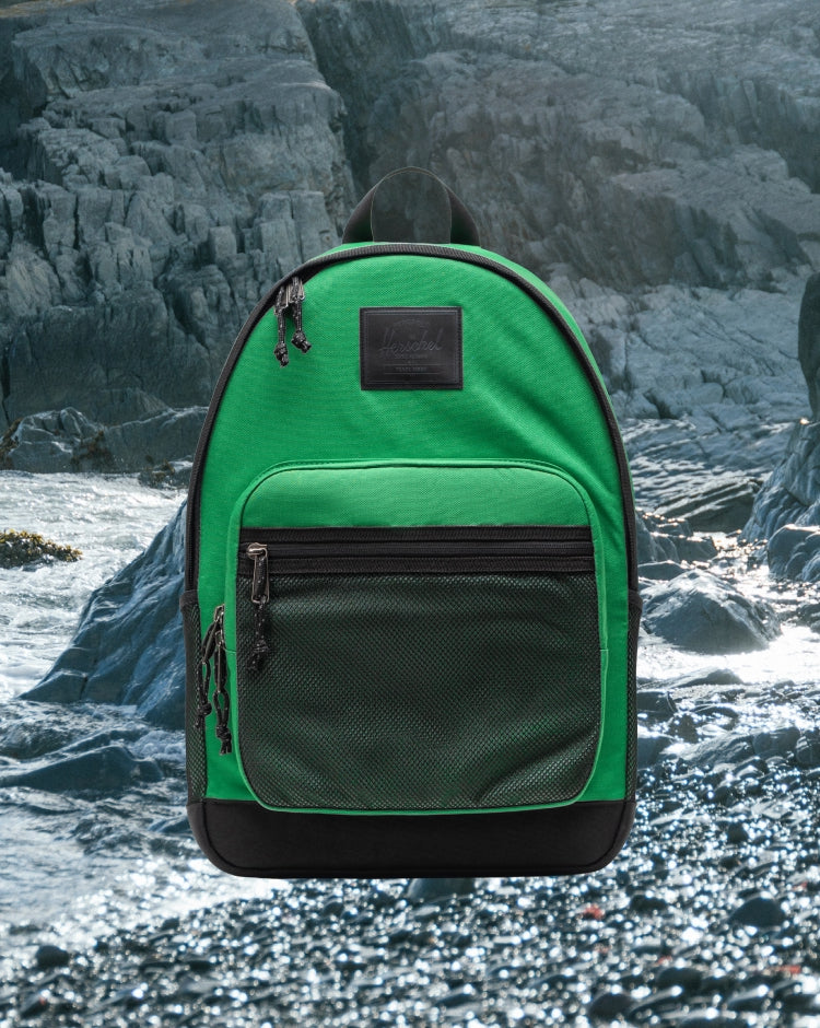 Herschel Supply Co. Kaine Backpack in Varsity Pine green.