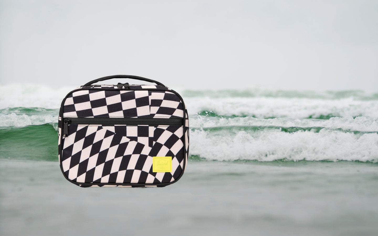 Herschel Supply Co Pop Quiz Lunch Box Little Herschel in Warp Check pattern.