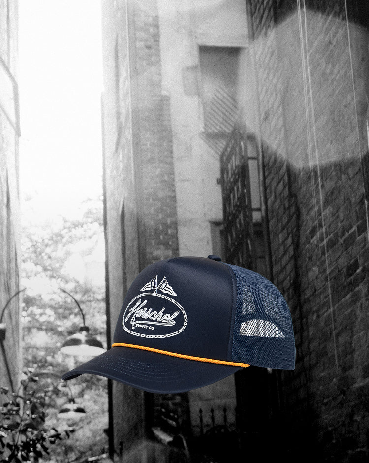 Herschel Supply Co. Marina Mesh Yachting Cap in Darkest Navy.