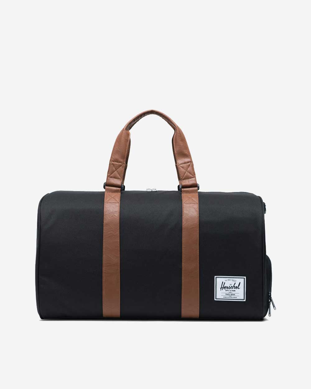 Image of a black herschel novel duffle