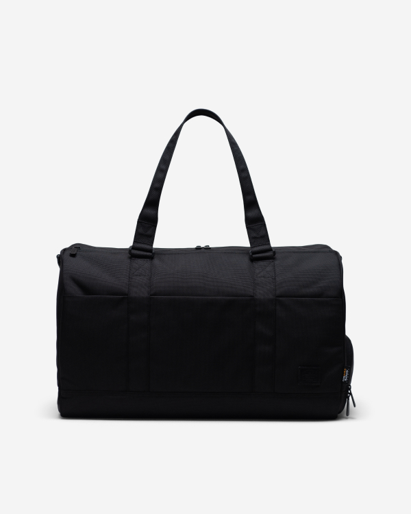 Image of a black herschel novel tech duffle