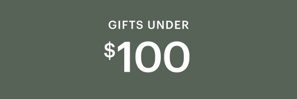 A green square with the text Gifts Under $100 in white