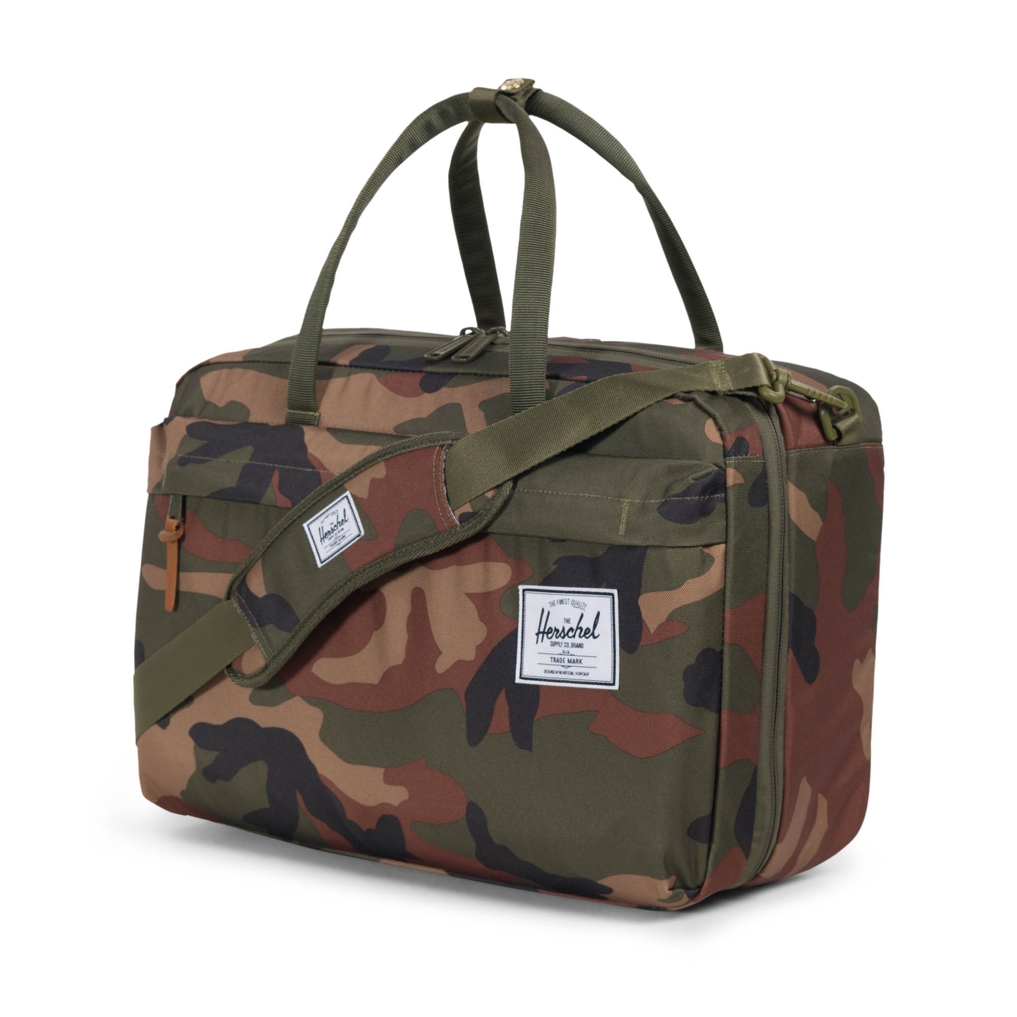 herschel camouflage duffle bag