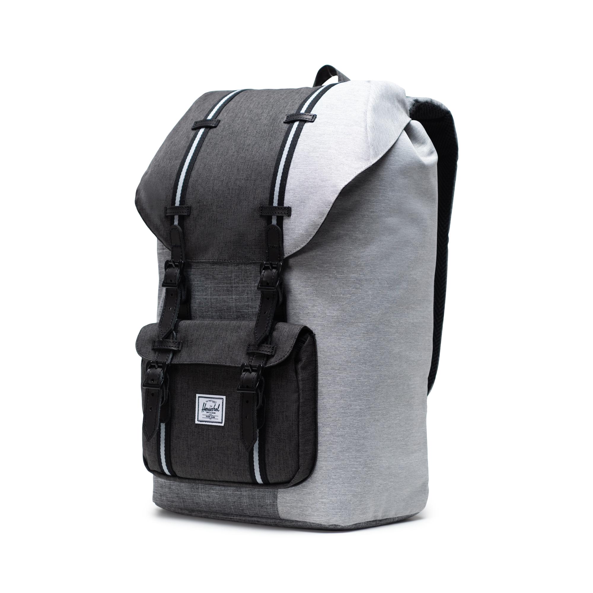 Herschel little america light grey crosshatch best sale