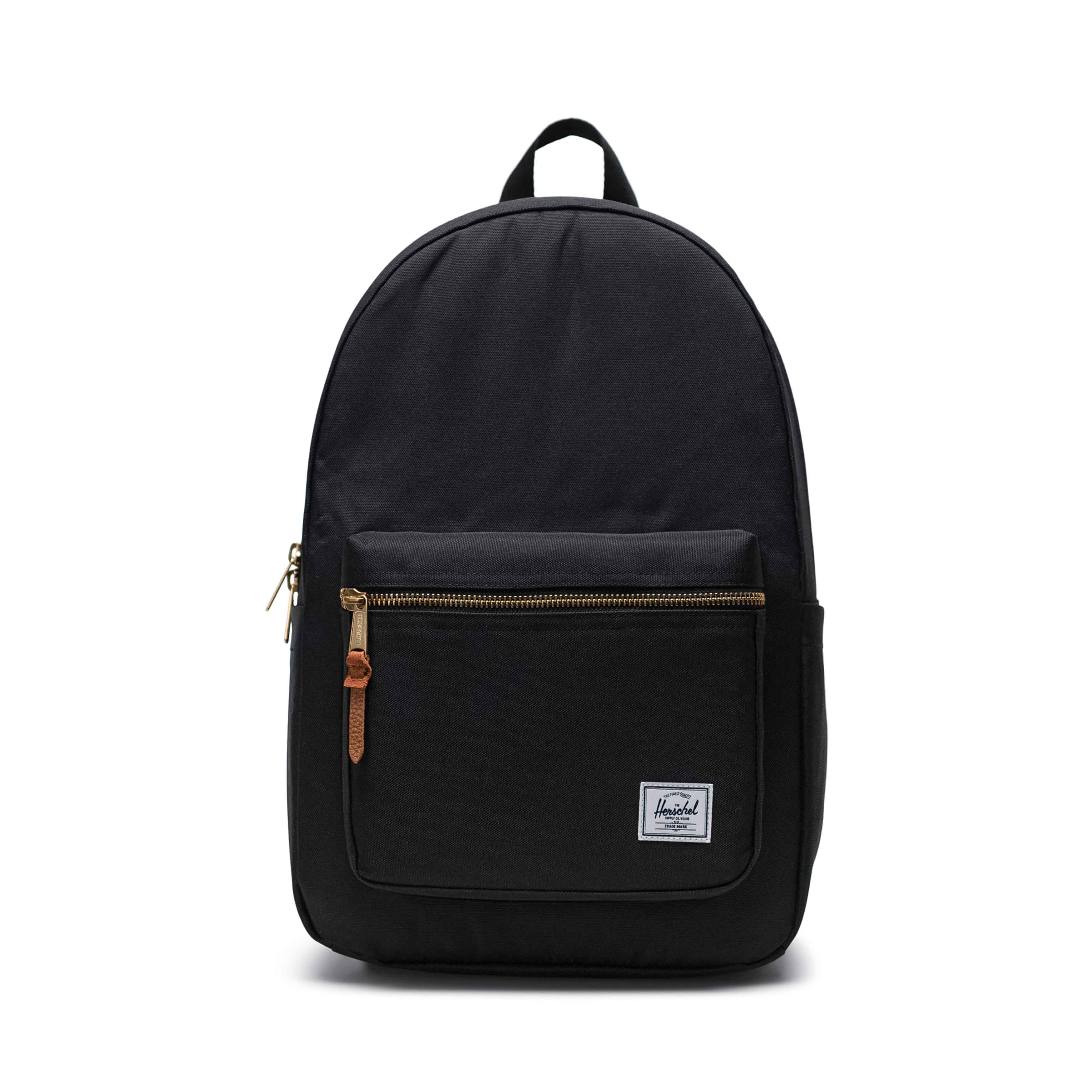 Black backpack cheap with gold zipper