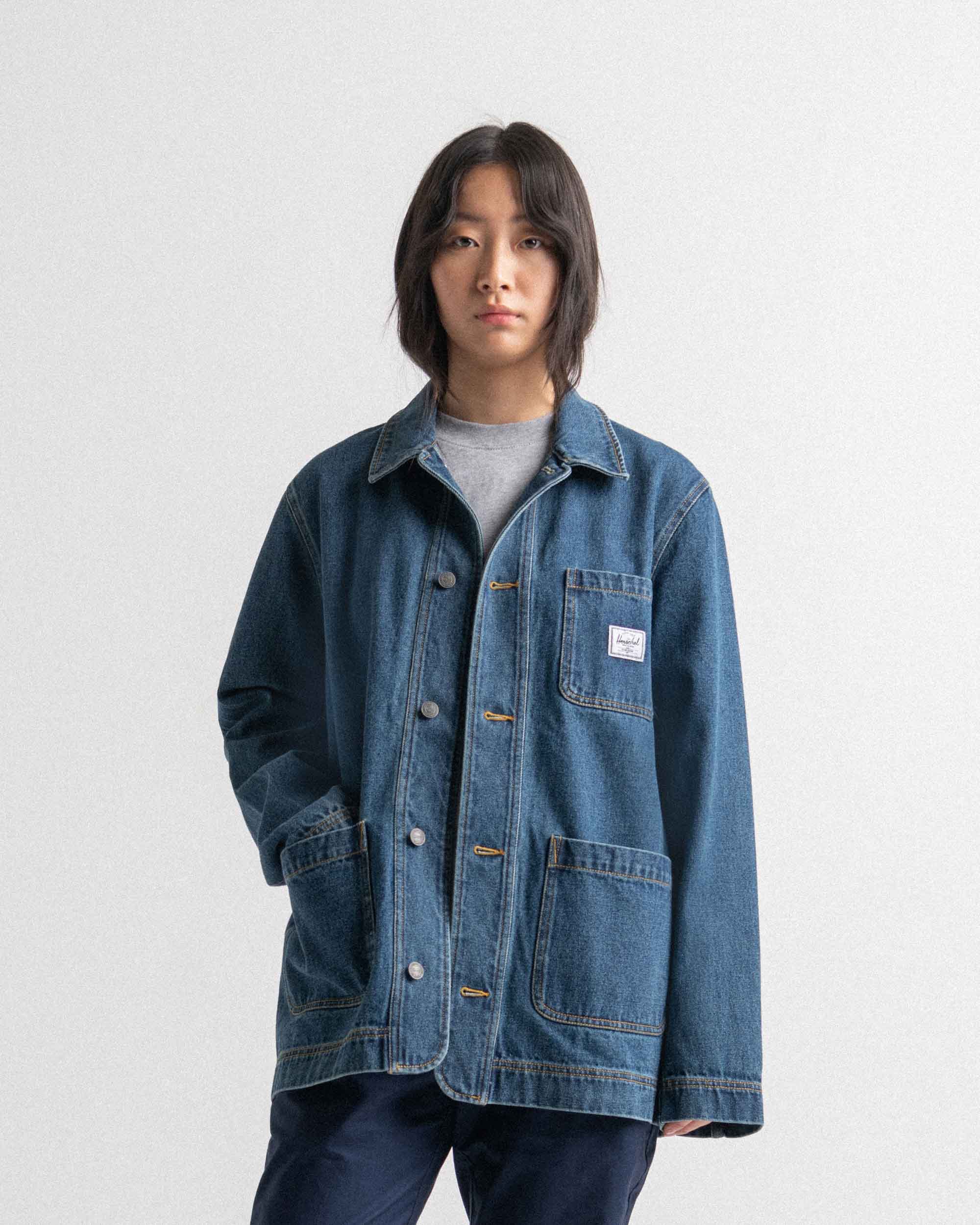 Denim hot sale shop coat